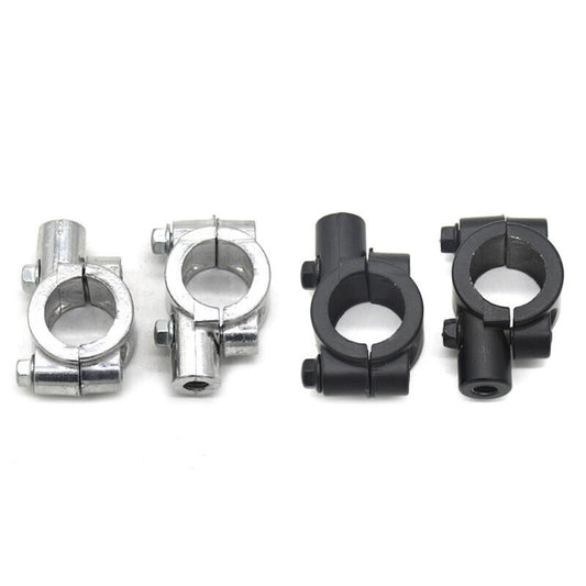 Pair 10mm UNIVERSAL Alloy Handle Bar Mirror Mount Clamp DIRT PIT PRO ATV Bike