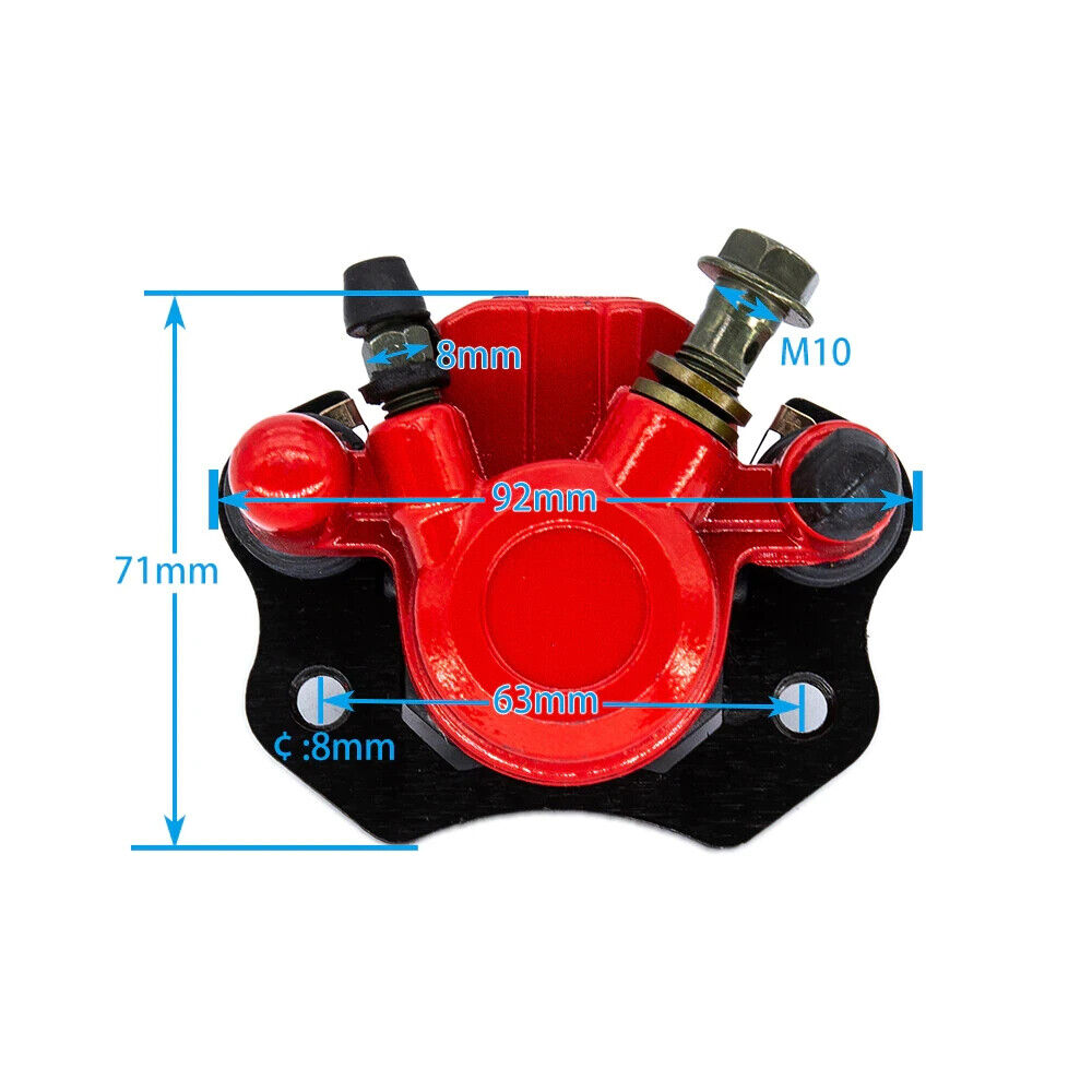 63mm Rear RED Disc Brake Caliper 50cc 90cc 110cc 125cc 150cc 250cc ATV QUAD Bike