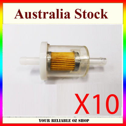 10 x 7mm Inline Fuel Filter for Briggs and Stratton 691035 493629 Ride On Mower