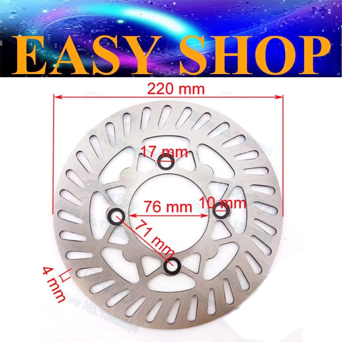 220mm Front Brake Disc Disk Rotor For 50cc 70cc 90 110cc 125cc Pit Pro Dirt Bike
