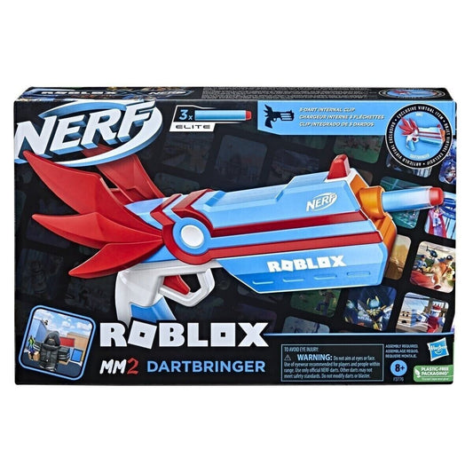 New NERF Roblox MM2 Dartbringer Blaster Blue Ages 8+ Toy Gun Play Fire Gift