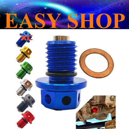 M12 Magnetic Oil Sump Nut Drain Drainage Oil Plug Screw Motorcycle ATV Quad Bike
