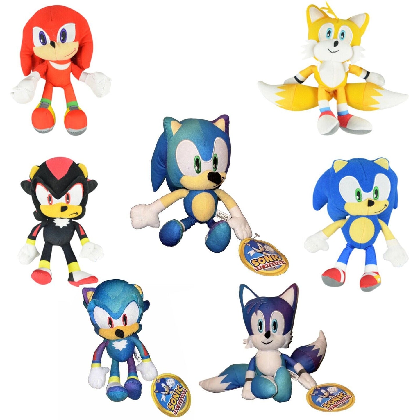 Licensed New SONIC THE HEDGEHOG SEGA Plush SONIC TAILS KNUCKLES SHADOW 30cm