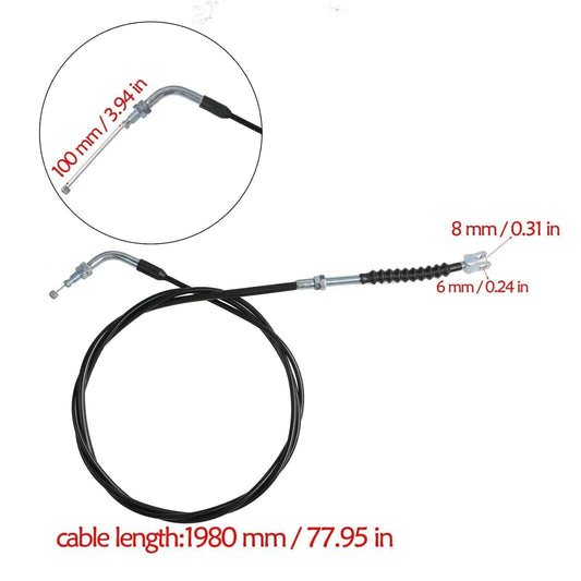 1980mm/78'' Throttle Cable For GY6 110cc-200cc Dirt Bike ATV Quad Buggy Scooter