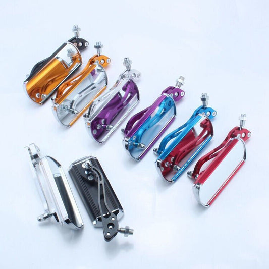 Bicycle Rear View Mirror Bike Cycling Handlebar Rearview Rectangular 1 Pair NEW