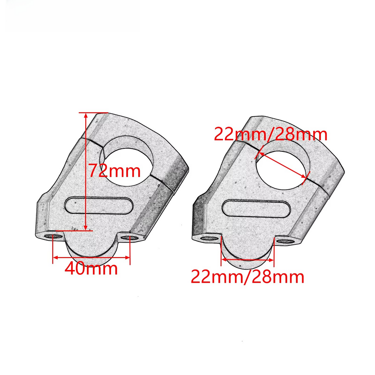 28mm 22mm Handlebar Risers Clamp Adapter For Kawasaki Suzuki Yamaha Honda KTM