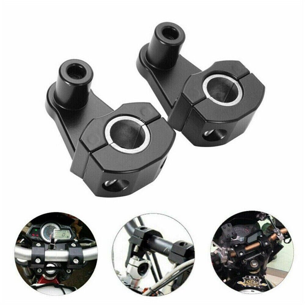 2pcs Universal 28MM 22MM Motorcycle HandleBar Handle Fat Bar Mount Clamps Riser