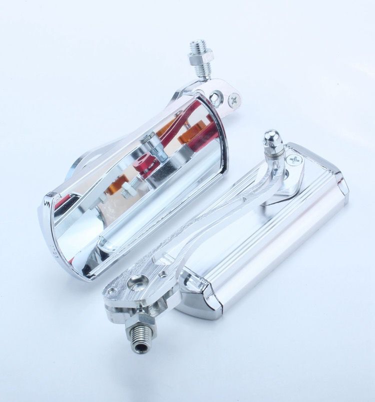 Chrome Silver Rear View Side Mirror Honda Yamaha Suzuki Kawasaki Motorcycle Bike