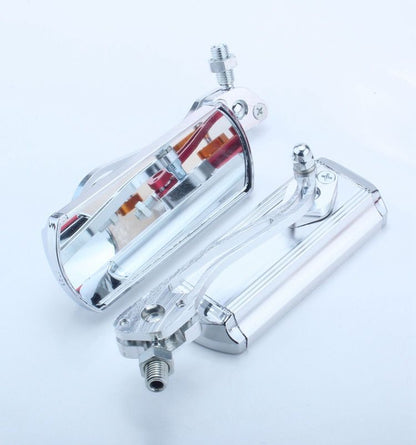 Chrome Silver Rear View Side Mirror Honda Yamaha Suzuki Kawasaki Motorcycle Bike
