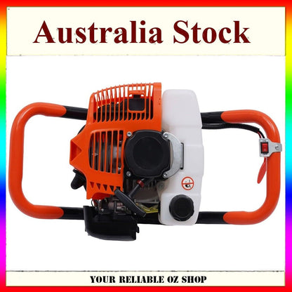 52cc 2-Stroke Engine Motor Post Hole Digger Gas Earth Auger Borer Fence Drill