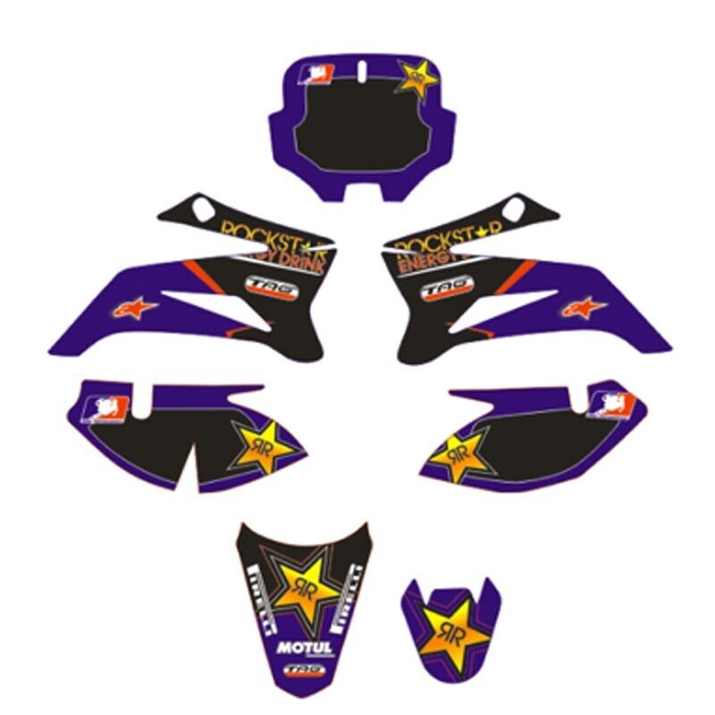 TTR110 Rockstar Sticker Decals Kit For Yamaha TTR110cc Dirt PIT PRO BIKE BLUE