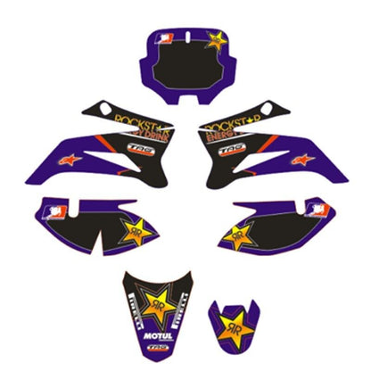 TTR110 Rockstar Sticker Decals Kit For Yamaha TTR110cc Dirt PIT PRO BIKE BLUE