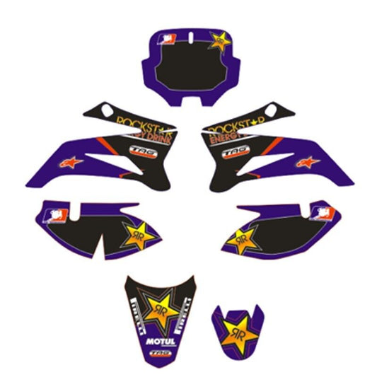 TTR110 Rockstar Sticker Decals Kit For Yamaha TTR110cc Dirt PIT PRO BIKE BLUE
