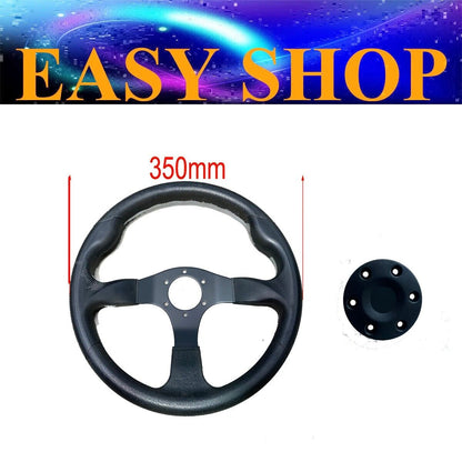 14'' 35cm steering wheel 6 stud traditional Circle For Racing buggy Race Go kart