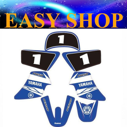 No. 1 Blue Stickers Decal FOR Fairing YAMAHA PEEWEE 50 PW50 PY50 PIT DIRT BIKE