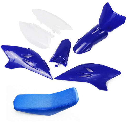 Blue Fender Fairing Plastic Cover & Seat Kit For Yamaha TTR50 50cc Dirt PIT Bike
