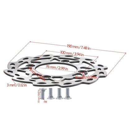 190mm Rear Brake Disc Rotor 76mm for PitPro Dirt Bike 50cc 125cc 150cc Thumpstar