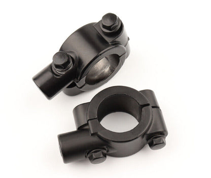Pair 10mm UNIVERSAL Alloy Handle Bar Mirror Mount Clamp DIRT PIT PRO ATV Bike