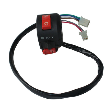 8 Wire START KILL LIGHT SWITCH BUTTON 50/70/90/107/110/125cc ATV QUAD BUGGY BIKE