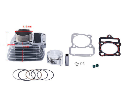63.5mm Cylinder Big Bore Kits for Honda CG175 CG200 Bike Moped ATV 196cm3 163FML