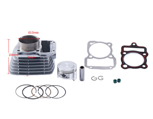 63.5mm Cylinder Big Bore Kits for Honda CG175 CG200 Bike Moped ATV 196cm3 163FML