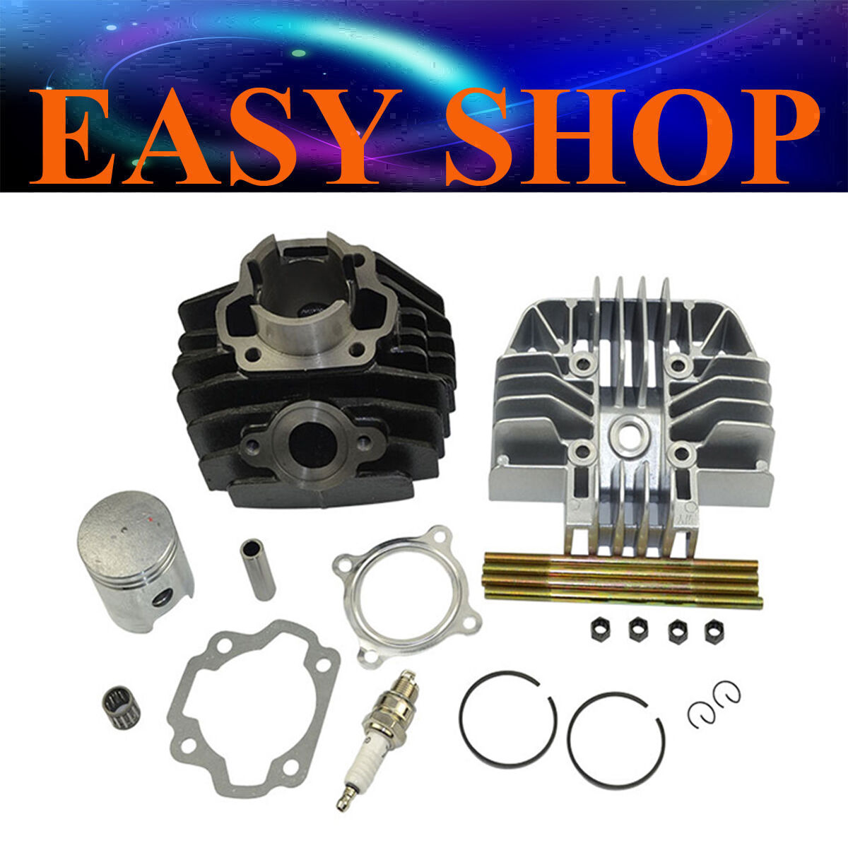 Head Bore Cylinder Rebuild KIT Barrel Piston YAMAHA PEEWEE 80 PW80 PY80 Y-ZINGER