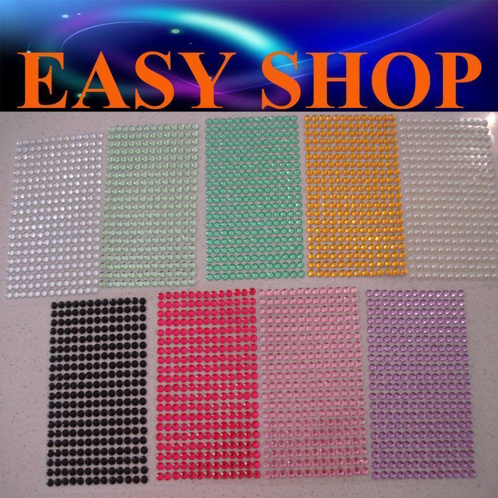 260 6MM RHINESTONE DIAMANTE PEARL DIY STICKER WEDDING INVITATION IPHONE ENVELOPE