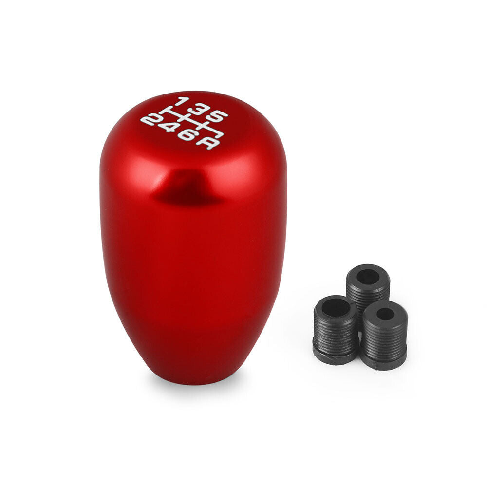 6 Speed Car Manual Gear Knob Stick Shift Shifter Lever Aluminum Gold Red Black