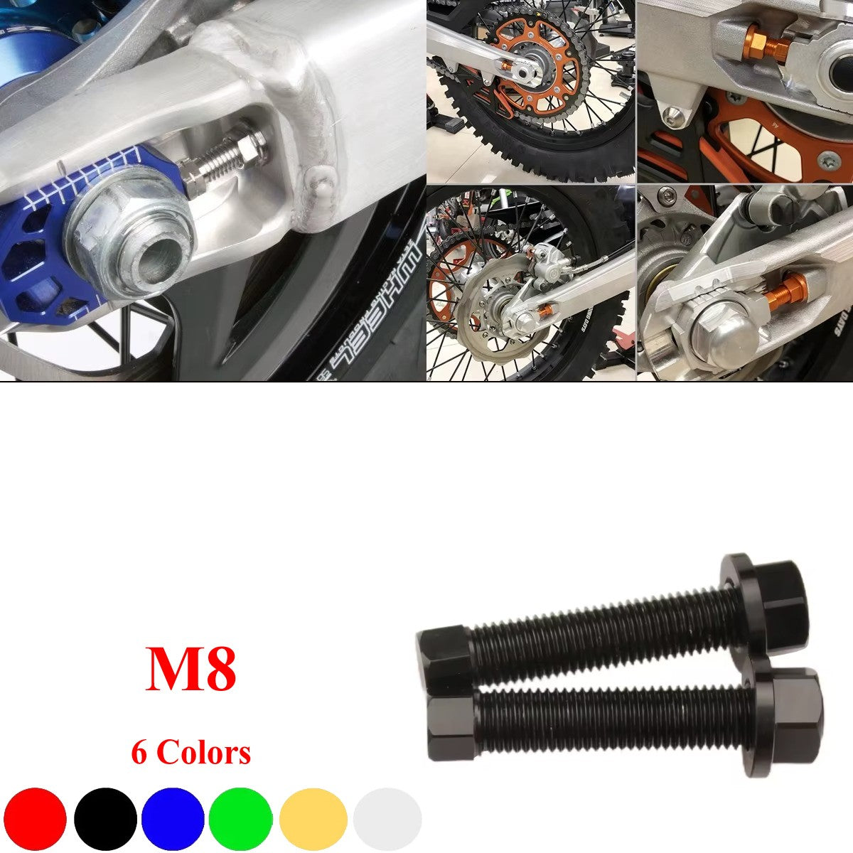 M8 Chain Tensioner Adjuster For HONDA XR650R CRF450RX CRF450R CRF450L CRF450X