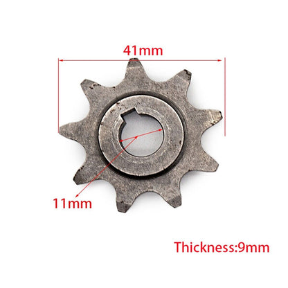9T Tooth 11mm Sprocket Cog Pinion Gear For 410-420 Chain Electric Scooter Motor