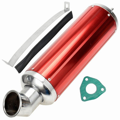Exhaust Pipe+ RED Alloy Muffler 150cc 200cc 250cc Quad Dirt Bike ATV Dune Buggy