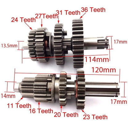 Transmission Gear Box Main Counter Shaft For JIALING JH70 CD70 70cc motorcycle