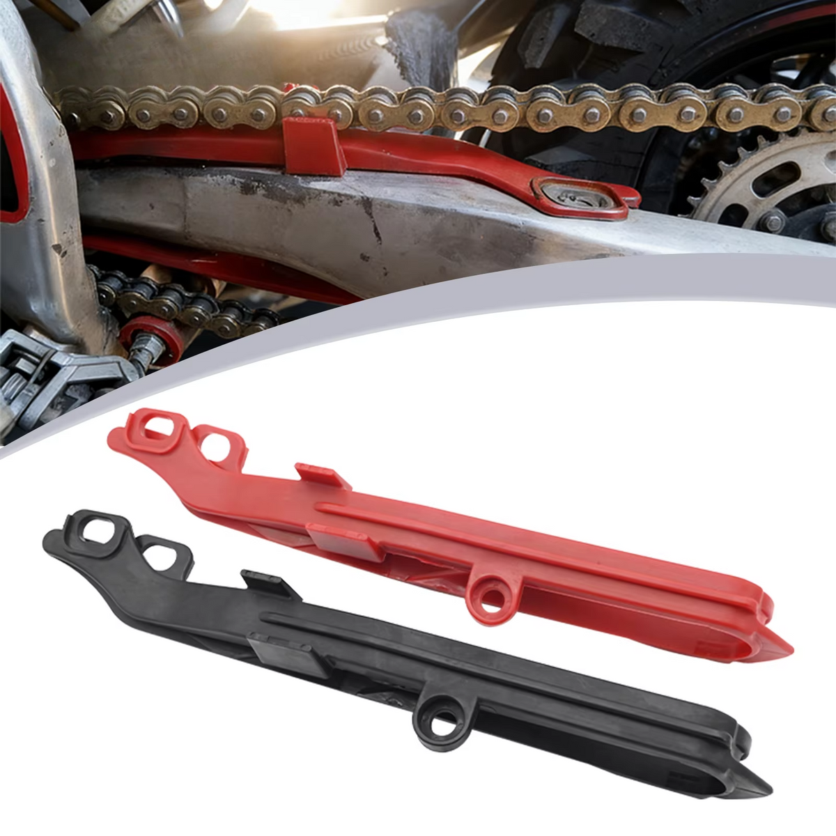 Red Black Chain Slider Guard Swingarm Guide For Honda CRF450R CRF450X CRF450R