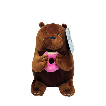 Brand New Licensed We Bare Bears Panda Ice Bear Grizzly Plush Soft Toy 25cm