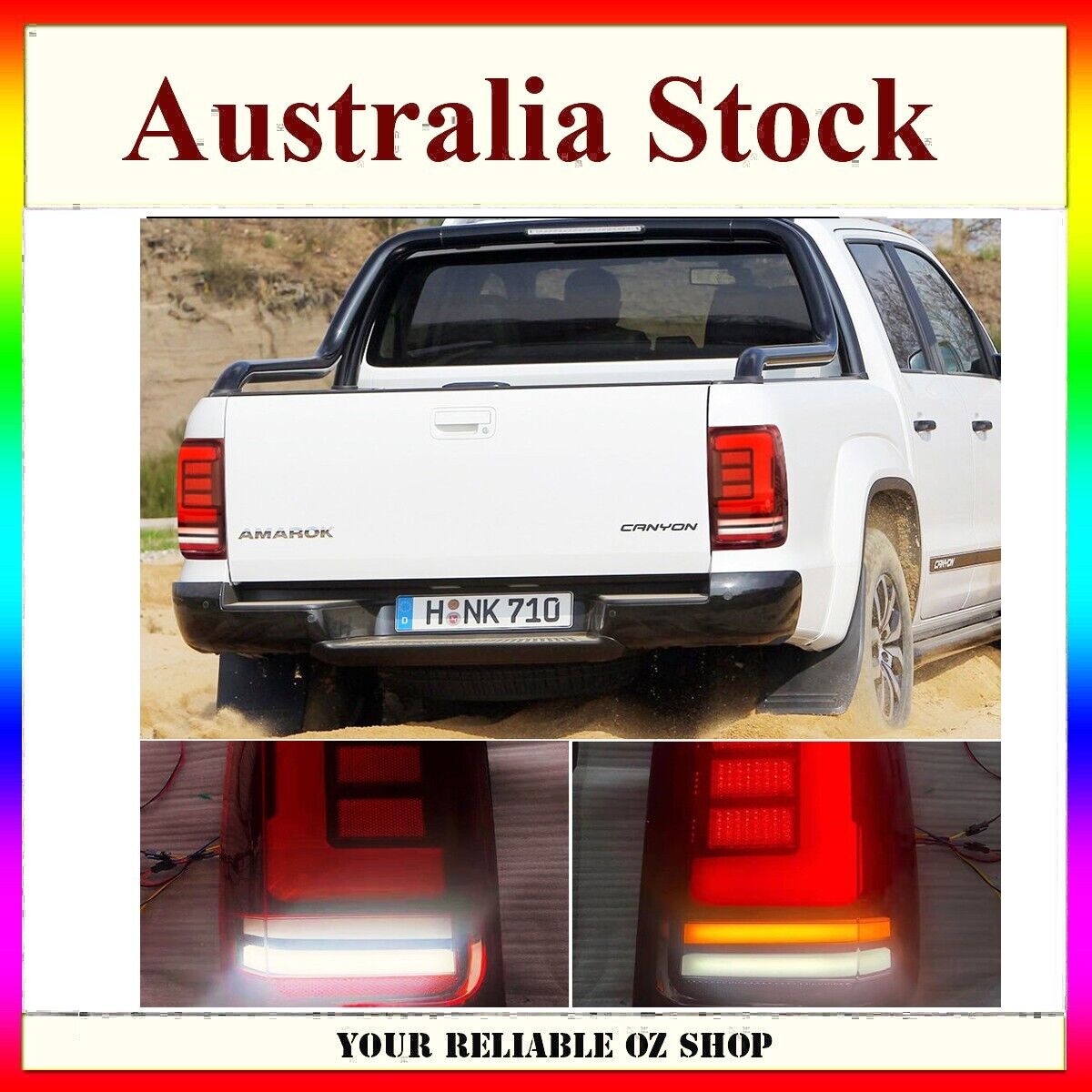 Red LED Tail Lights With Sequential Indicator For Volkswagen Amarok 08-20