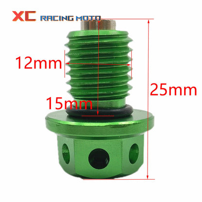 M12 Magnetic Oil Sump Nut Drain Drainage Oil Plug Screw Motorcycle ATV Quad Bike