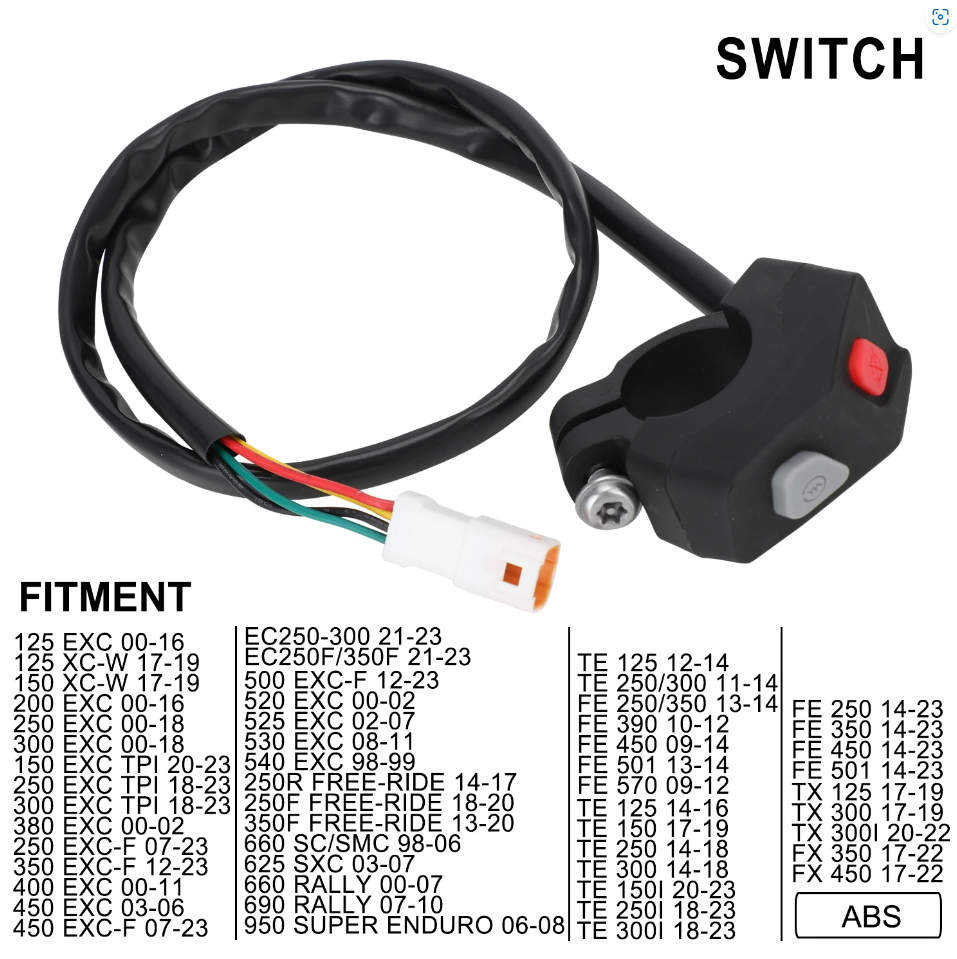 Start Headlight Horn Kill Switch For HUSABERG TE125 TE250/300 FE250/350 FE390