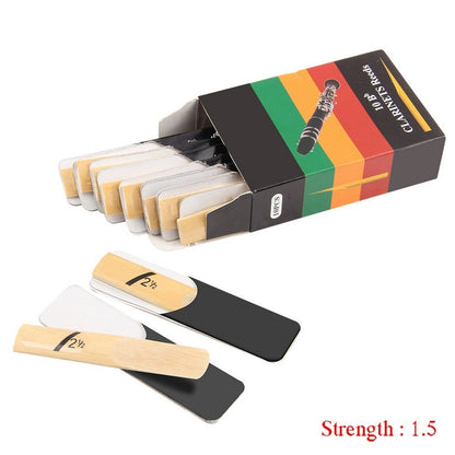 10pcs CLARINET REEDS Strength 1.5 10 Bb Tone Instrument