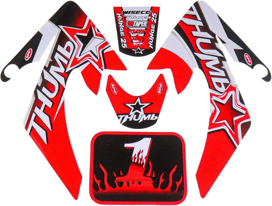 Red Sticker Decal Kit Fairing XR50 CRF 50cc 70cc 90cc 125cc Dirt Pit Pro Bike