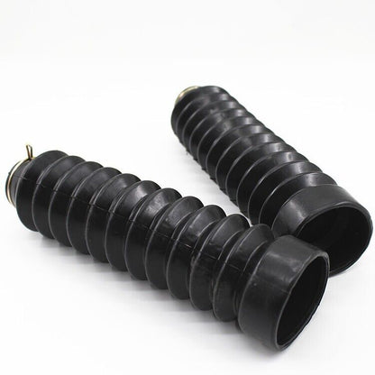 Pair Motorcycle Rubber Front Fork Gaiters Dust Cover Gators Boots Dirt PIT Bike