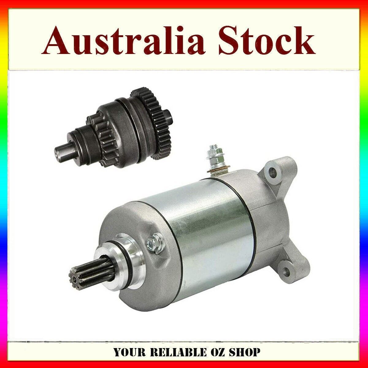 Starter Motor + Drive Gear For Polaris ATP 330 500 Magnum 325 425 HO Sport 400L