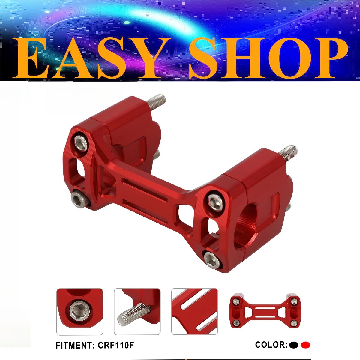 CNC Mount Handlebar Clamp Risers Adapter Brackets For Honda CRF110F Motorcycle