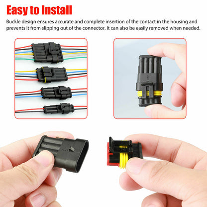 1/2/3/4/5/6 Pin Waterproof IP67 Car Electrical Wire Connector Plug Socket 12V
