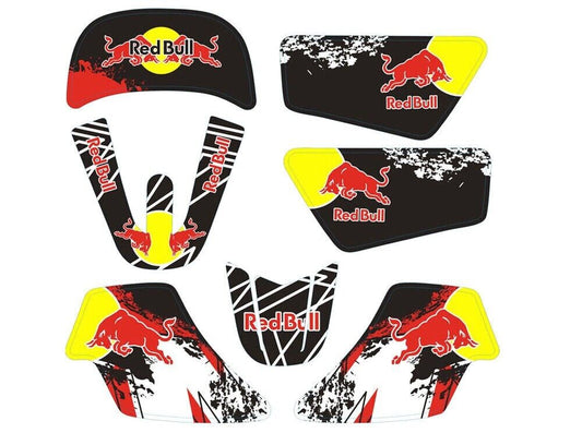 3M RED Stickers Decals Kit Fairing Cover FOR YAMAHA PEEWEE 50cc PW50 PY50 BIKE