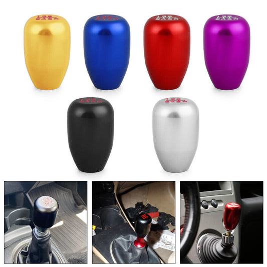 6 Speed Car Manual Gear Knob Stick Shift Shifter Lever Aluminum Gold Red Black