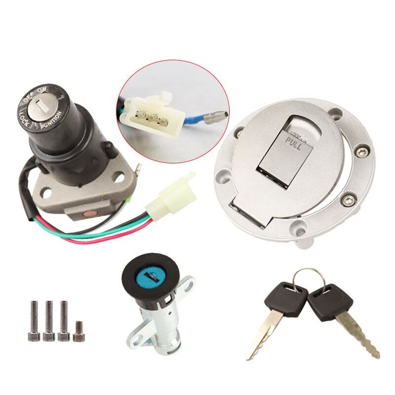 Ignition Key Switch Lock Seat Fuel Cap For Yamaha TZR125 TZM150 TZR150