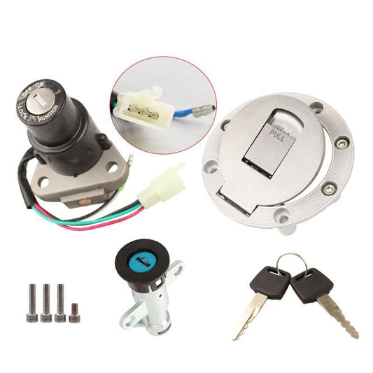 Ignition Key Switch Lock Seat Fuel Cap For Yamaha TZR125 TZM150 TZR150