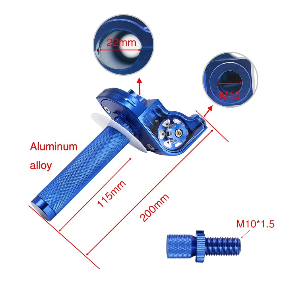 M10*1.5 22mm CNC Accelerator Throttle Twist For Moped Scooter ATV Quad Bike