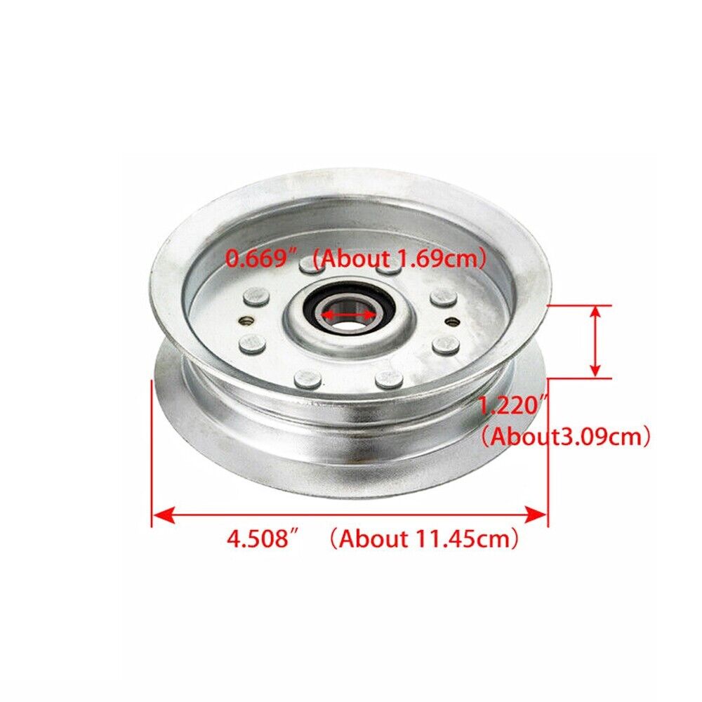 Flat Idler Pulley For JOHN DEERE Scotts Sabre GY20110, GY20629, GY22082