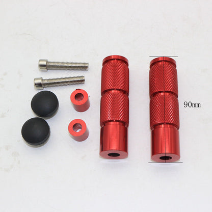 Universal CNC Aluminum Motorcycle ATV Footrests Foot Pegs Pedals RED BLACK BLUE